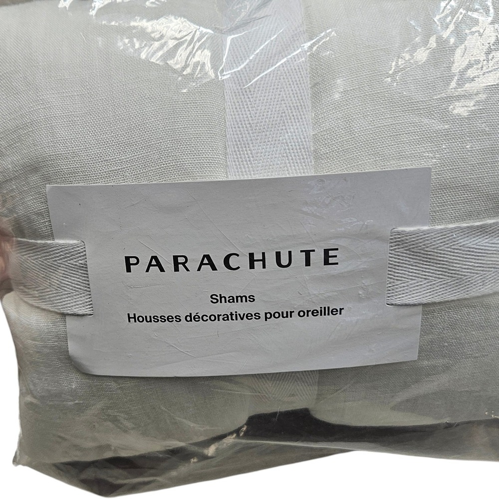 Parachute NWT Everyday Linen Shams‎ Pure White Standard Size Set of 2 Minimalist